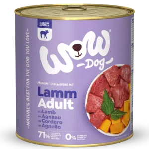 Nourriture humide pour chiens WOW Adulte agneau 400 g 800 g