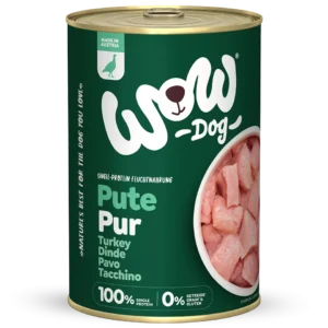 Nourriture humide pour chiens WOW Pur Dinde 400 g