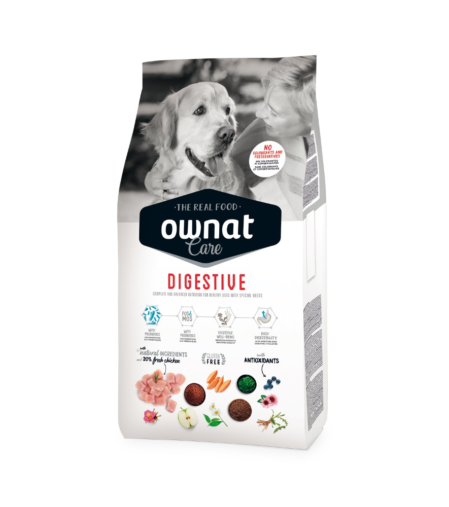 Croquettes besoins specifiques pour chiens OWNAT CARE Digestive