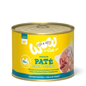 Nourriture humide pour chats WOW Poulet et Crevettes