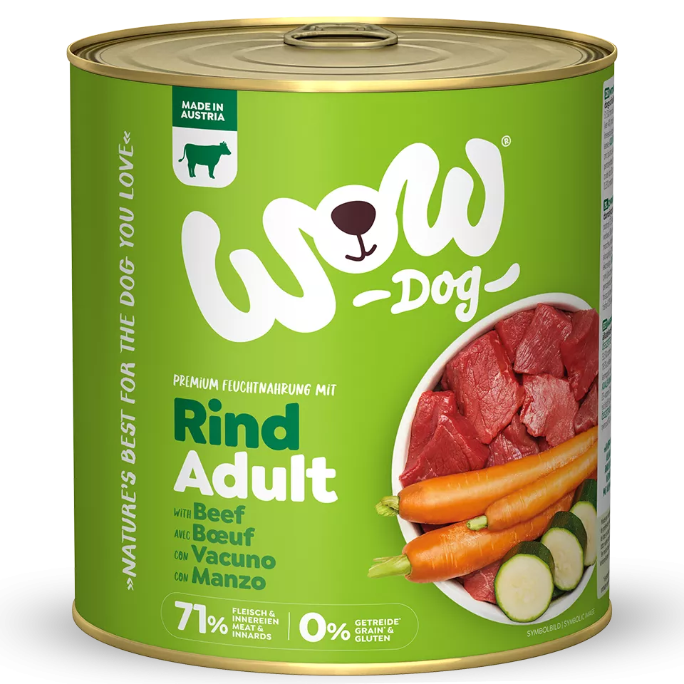 Nourriture humide pour chiens WOW Adulte boeuf 400 g-800 g