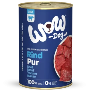 Nourriture humide pour chiens WOW Pur Boeuf 400 g