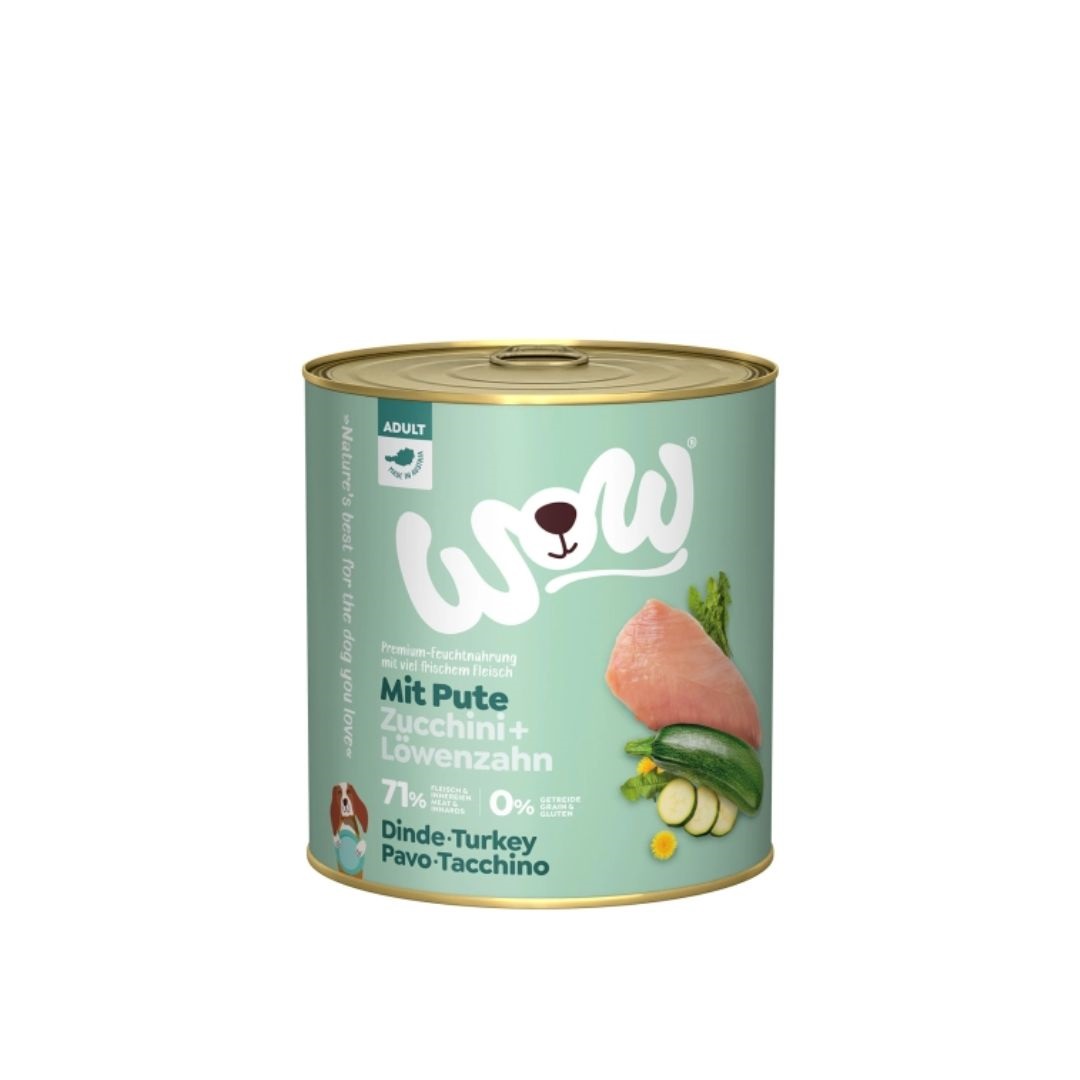 Nourriture humide pour chiens WOW Adulte Dinde 400 g-800 g