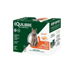 Effilés au poulet, courges & agrumes 12 X 85 g Chat stérilisé et Chat adulte - Équilibre & Instinct