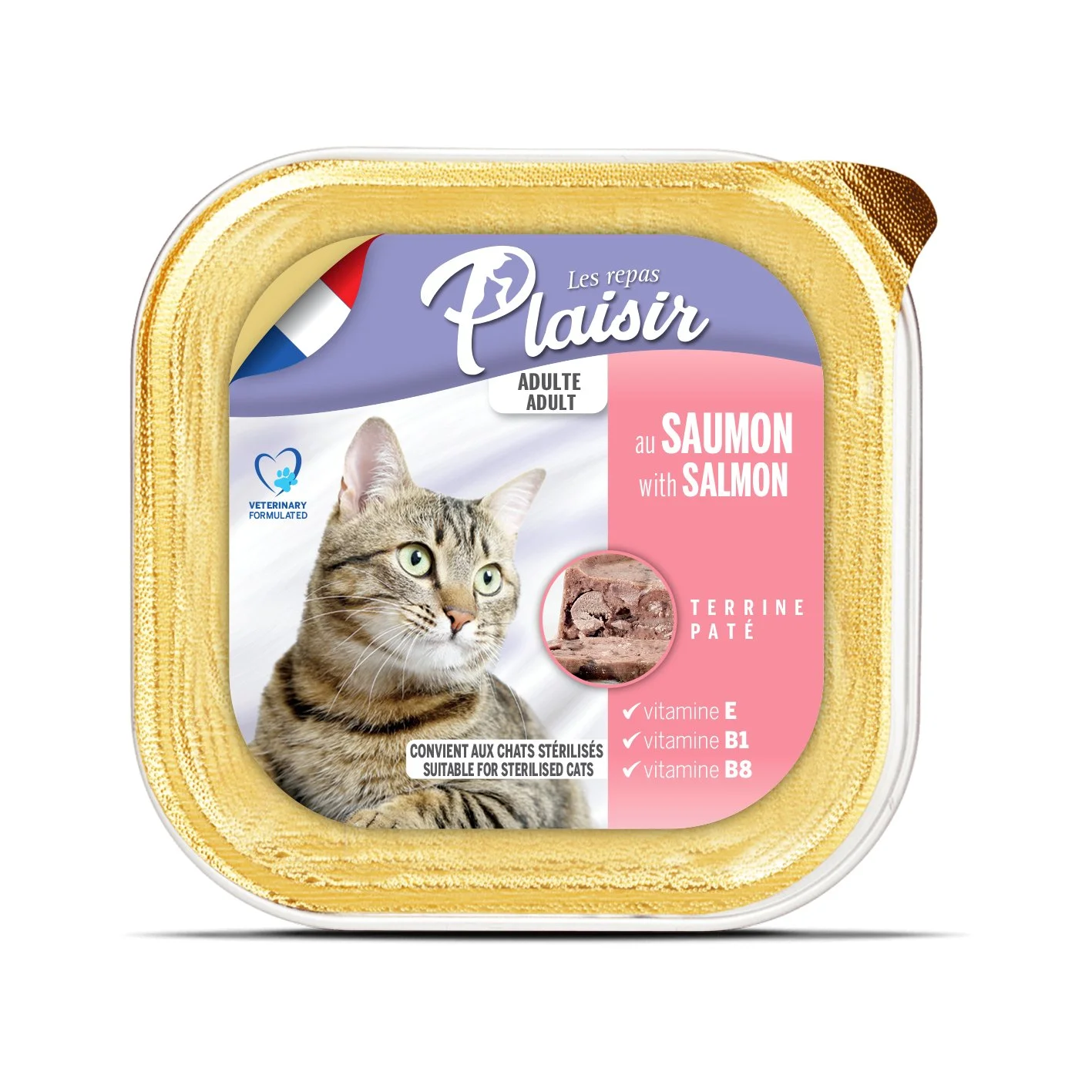 Pâtée au saumon 100 g pour chats Repas Plaisir