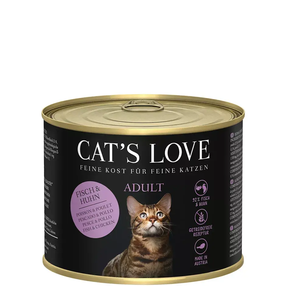 Pâtée mix poisson et poulet pour chats CAT'S LOVE