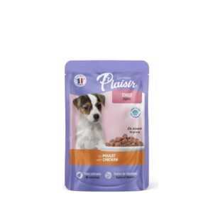 Emincés en sauce au poulet 100 g pour chiots Repas Plaisir