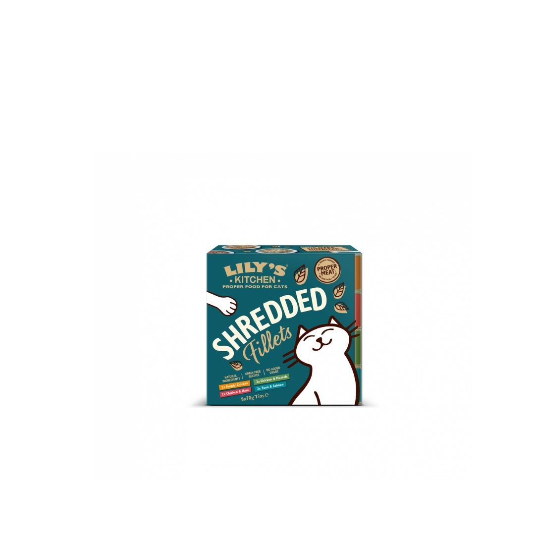 Coffret shedded fillets pour chat 8 X 70 g - Lily's Kitchen
