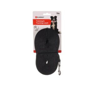 Laisse d'entrainement 10 m noire - FLAMINGO