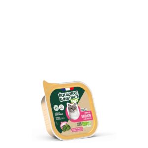 Terrine adulte saumon légumes BIO pour chat 85g - Equilibre&Instinct