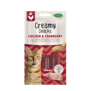 Creamy Snacks  poulet/cranberry pour chats x 4 - Bubimex
