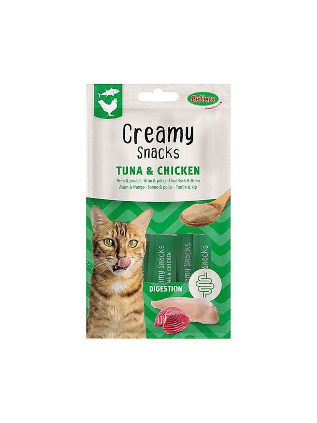 Creamy Snacks thon/poulet pour chats x 4 - Bubimex