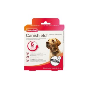 Collier répulsif antiparasitaire Canishield - Collier Anti-Puces et tiques pour grand chien - Beaphar